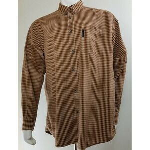 Columbia Mens Long Sleeve Button Down Shirt Size XL Brown Tan